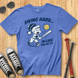 Swing Hard Softball Mascot Tee