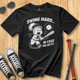 Swing Hard Baseball Mascot Tee