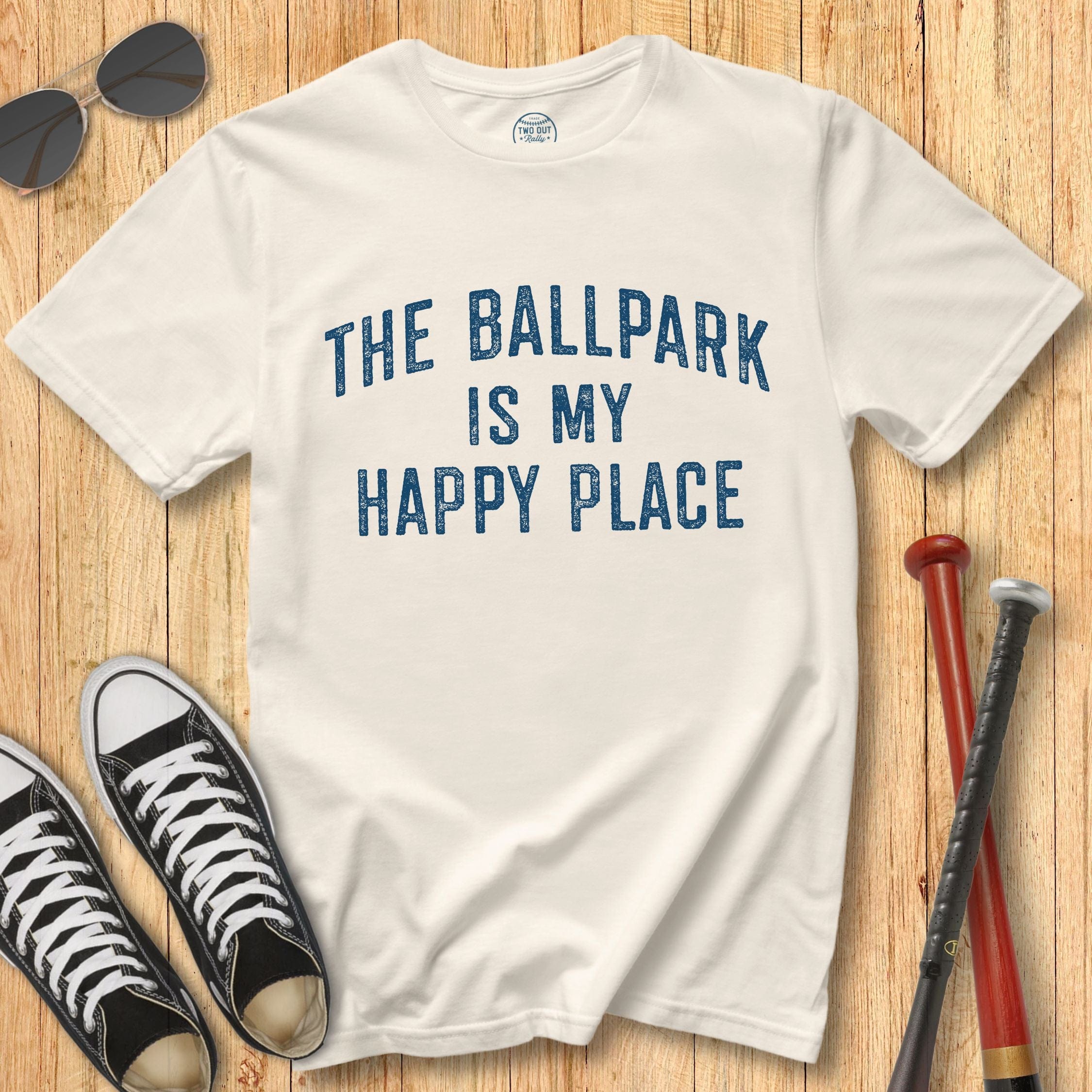Ballpark Happy Place Stamp Tee