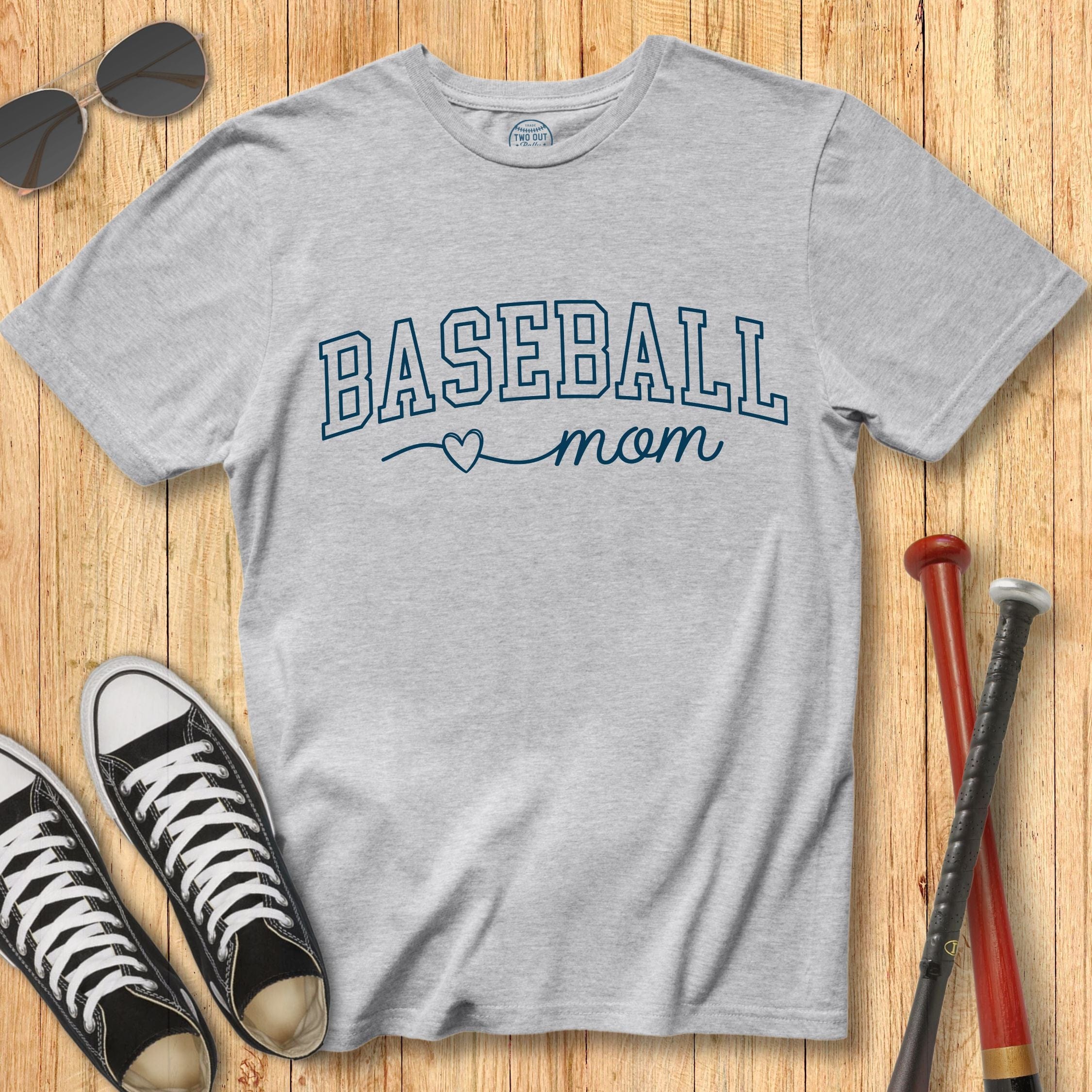 Baseball Mom Heart Tee