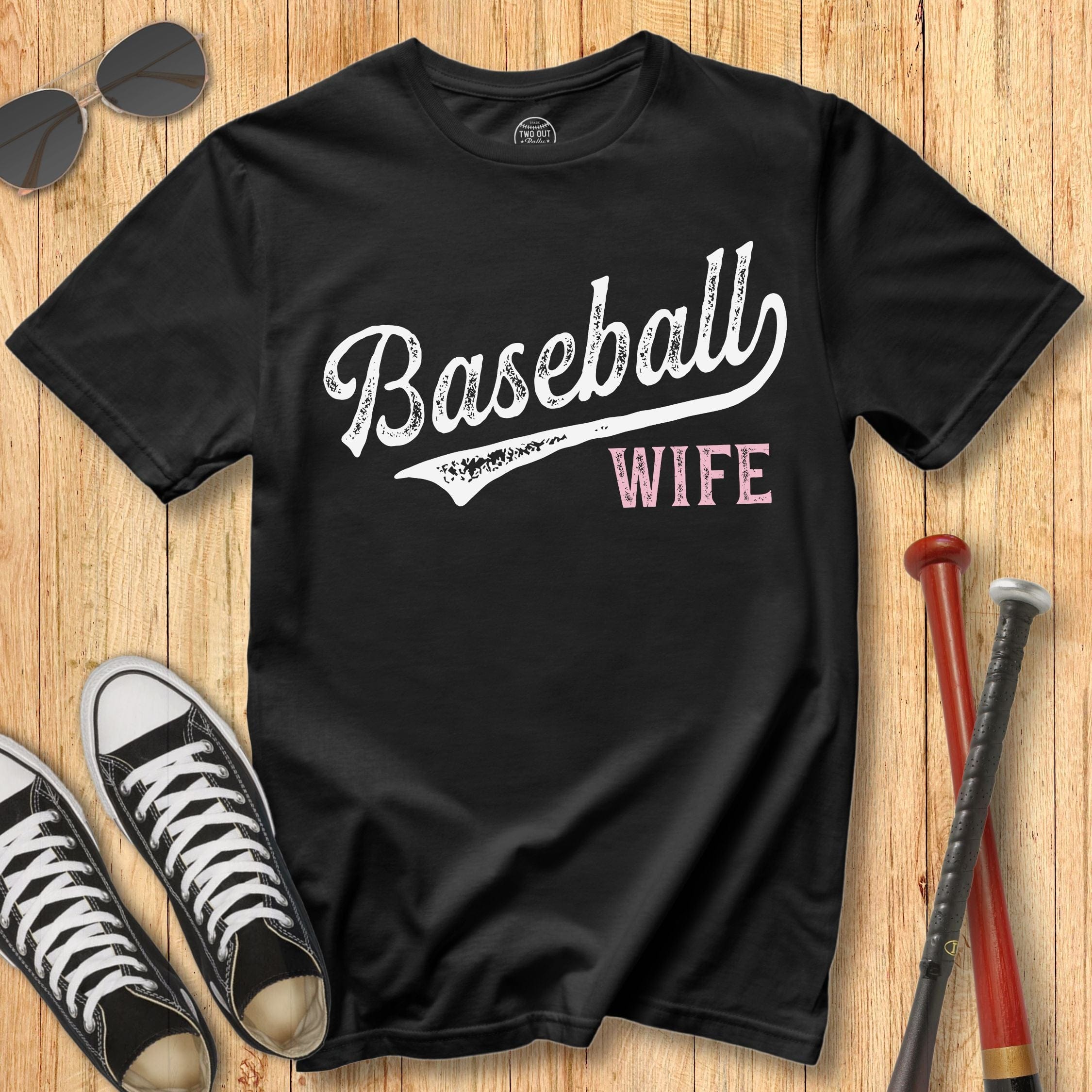 Baseball Wife Swoosh Tee