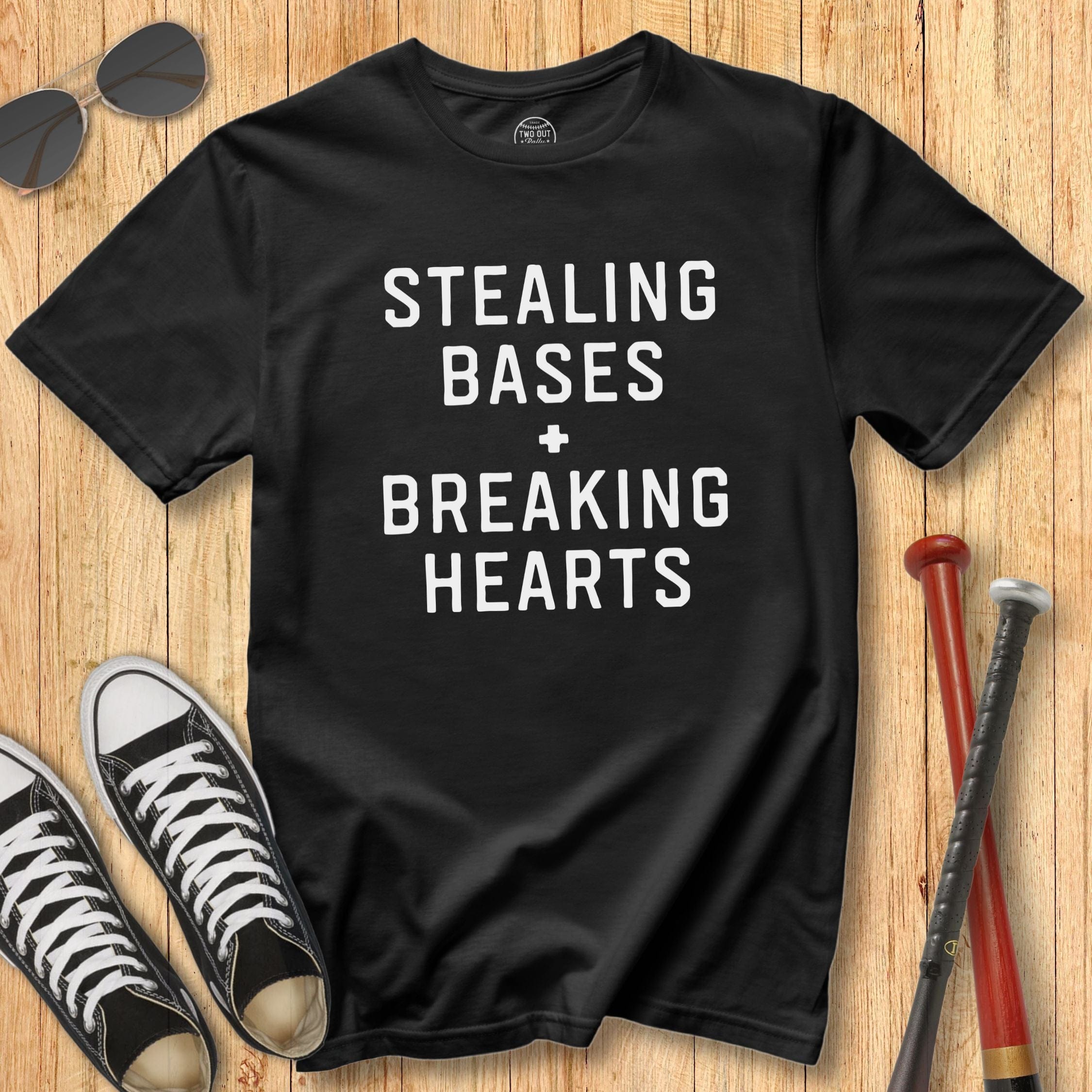 Breaking Hearts Block Print Tee