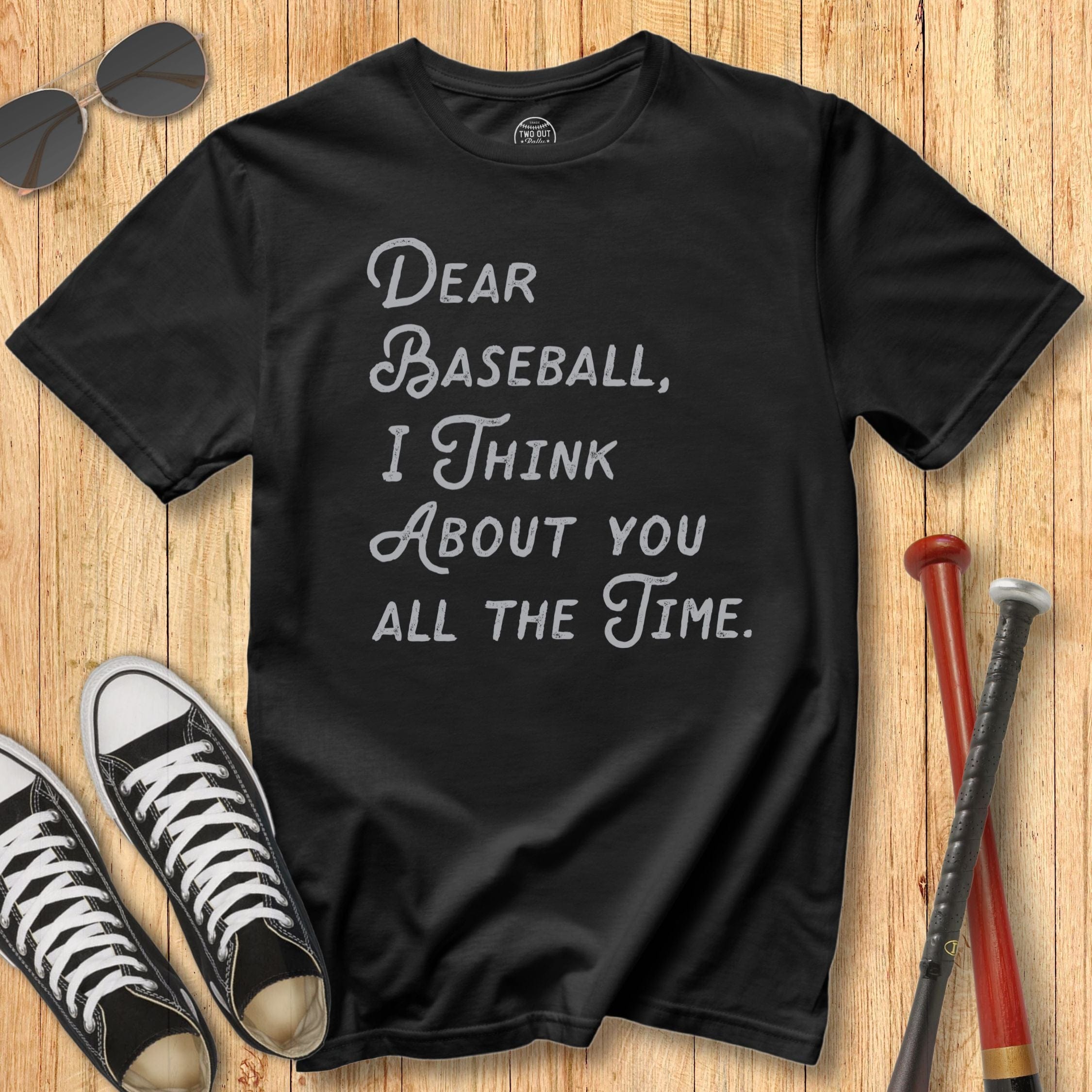 Dear Baseball Script Tee