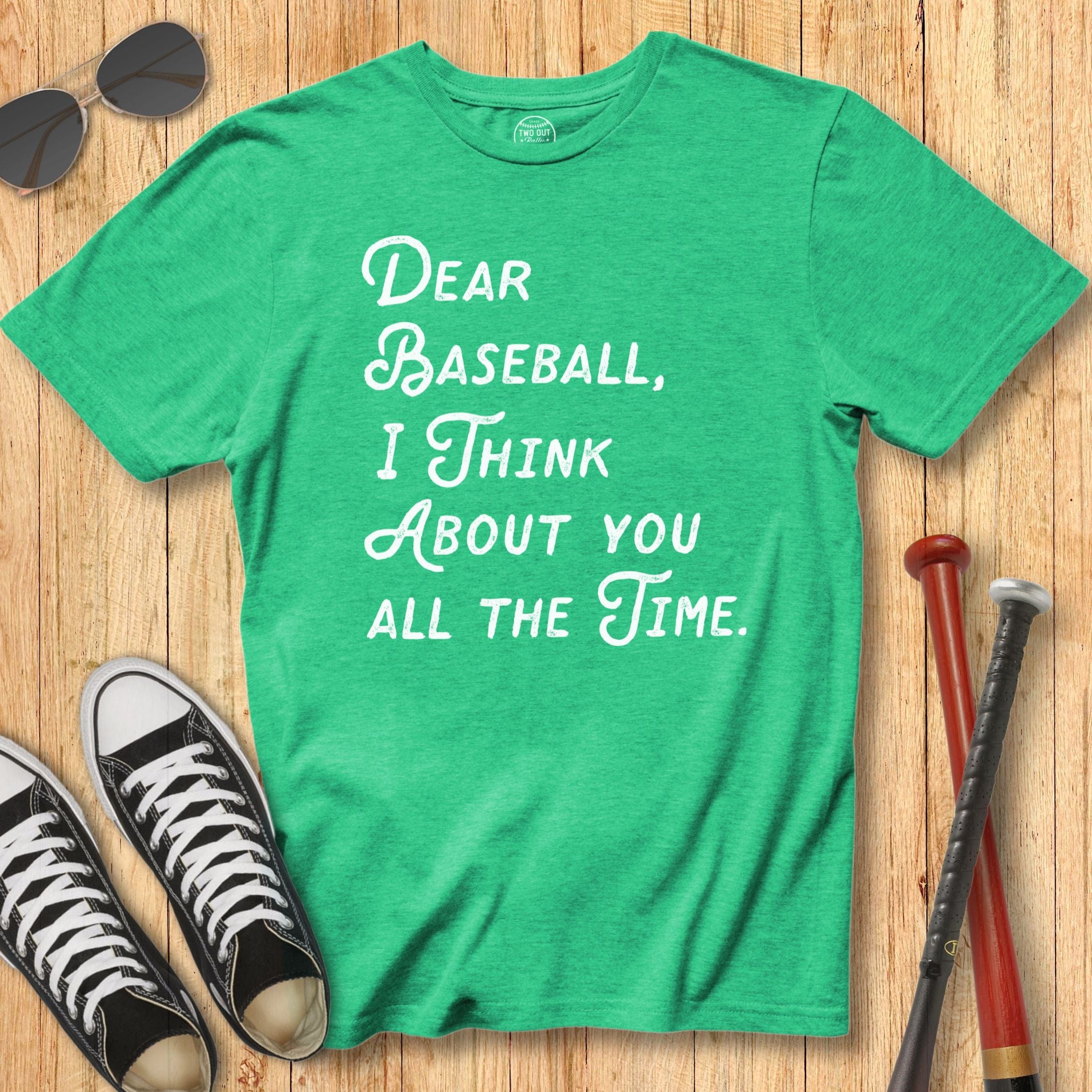 Dear Baseball Script Tee