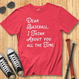 Dear Baseball Script Tee