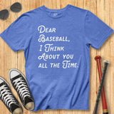 Dear Baseball Script Tee