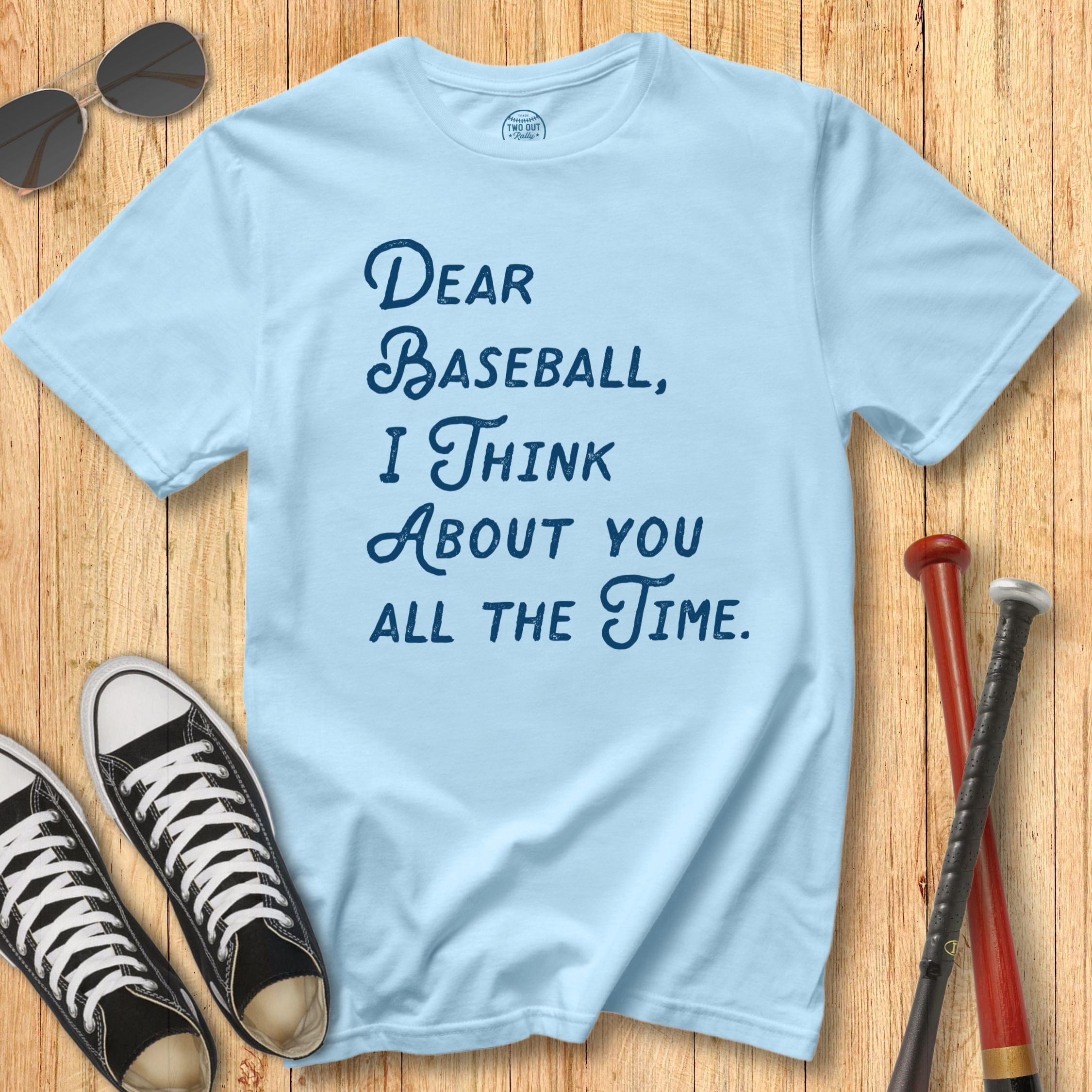 Dear Baseball Script Tee
