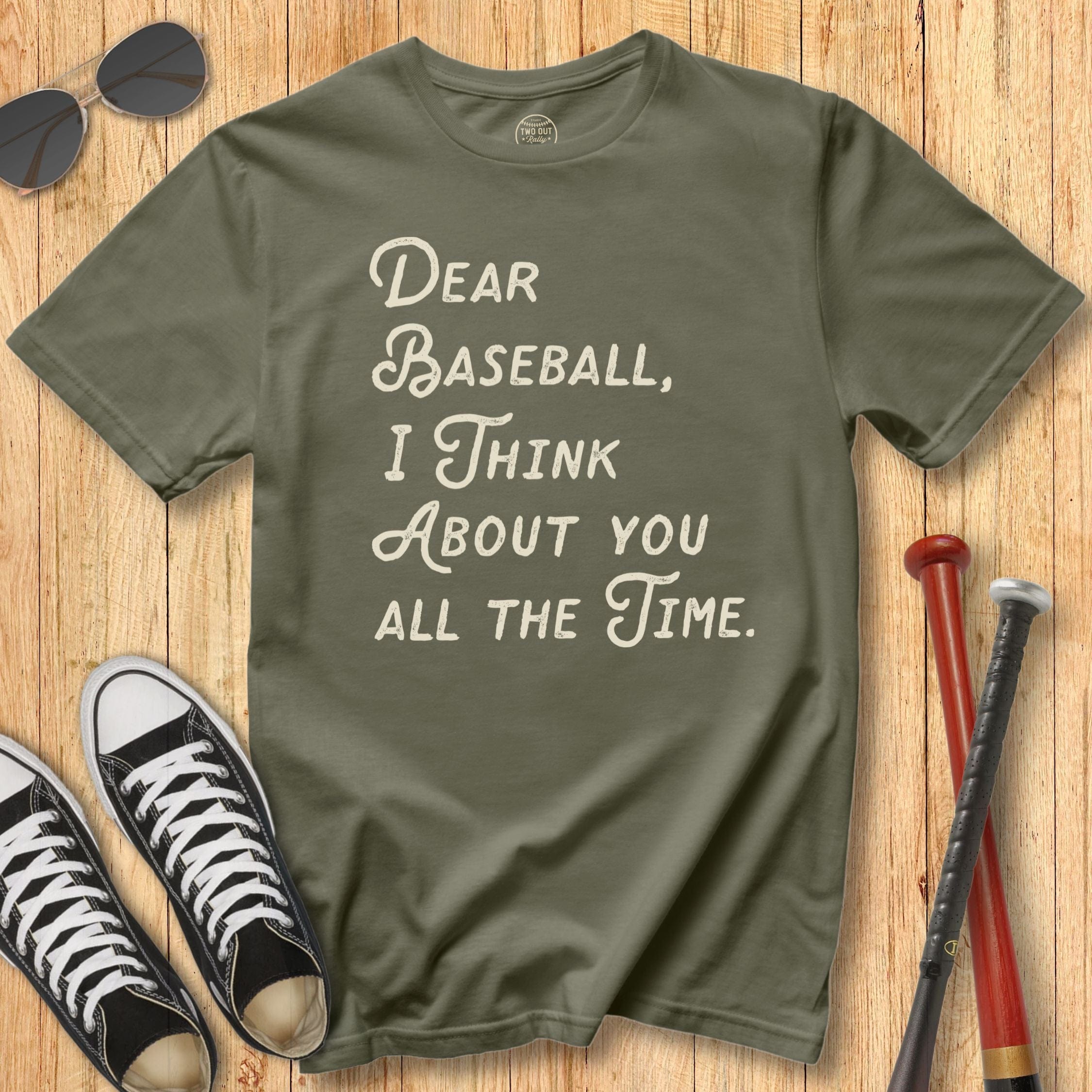 Dear Baseball Script Tee