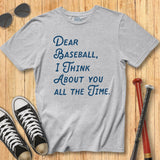 Dear Baseball Script Tee