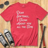 Dear Softball Script Tee