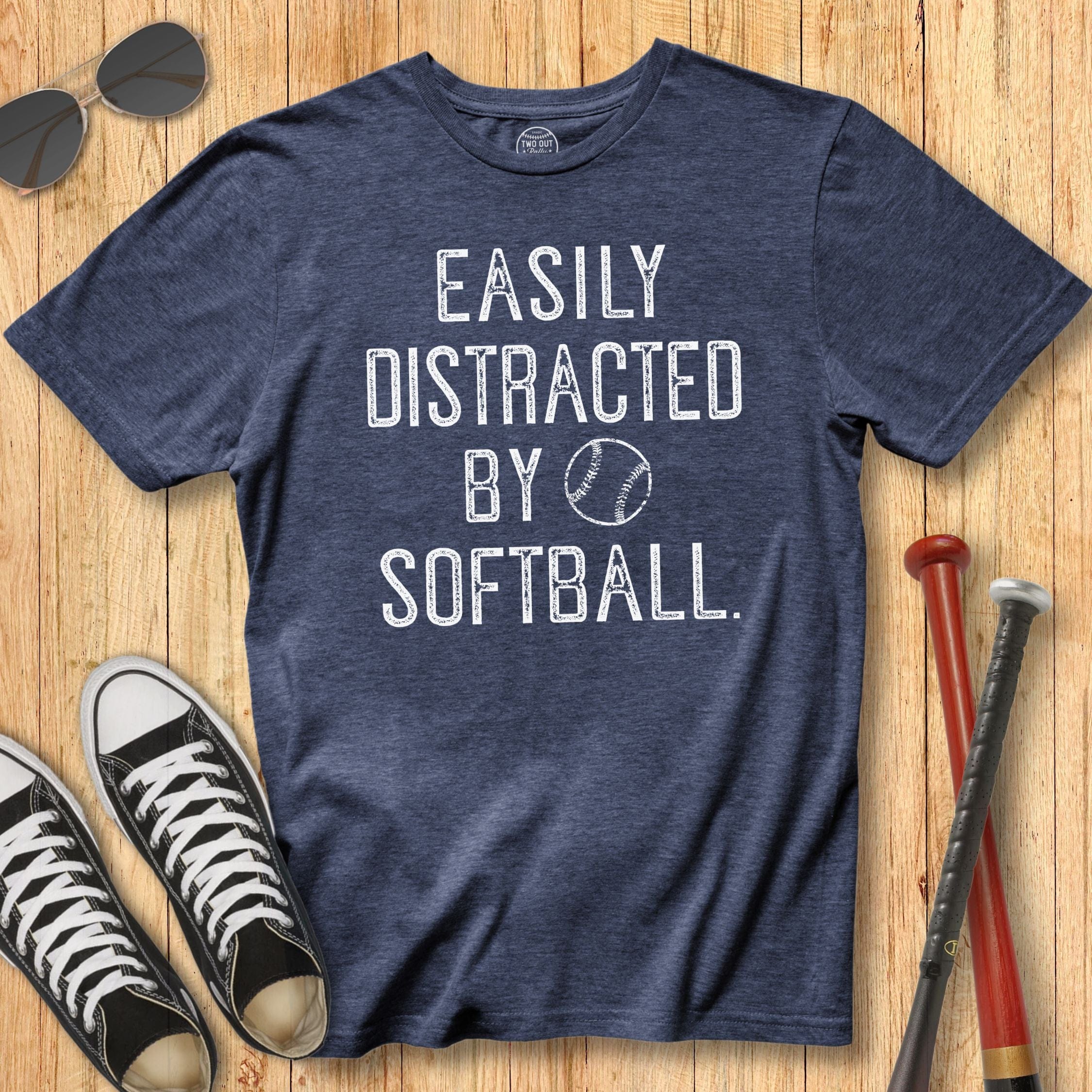 Easily Distracted Softball Tee
