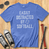 Easily Distracted Softball Tee