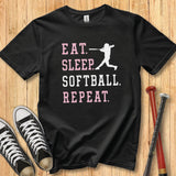 Eat Sleep Softball Youth Tee