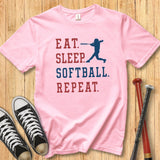Eat Sleep Softball Youth Tee
