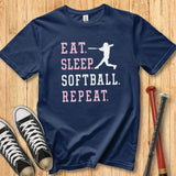 Eat Sleep Softball Youth Tee