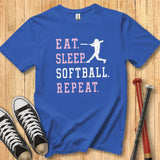 Eat Sleep Softball Youth Tee