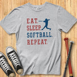 Eat Sleep Softball Youth Tee
