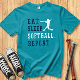 Eat Sleep Softball Youth Tee
