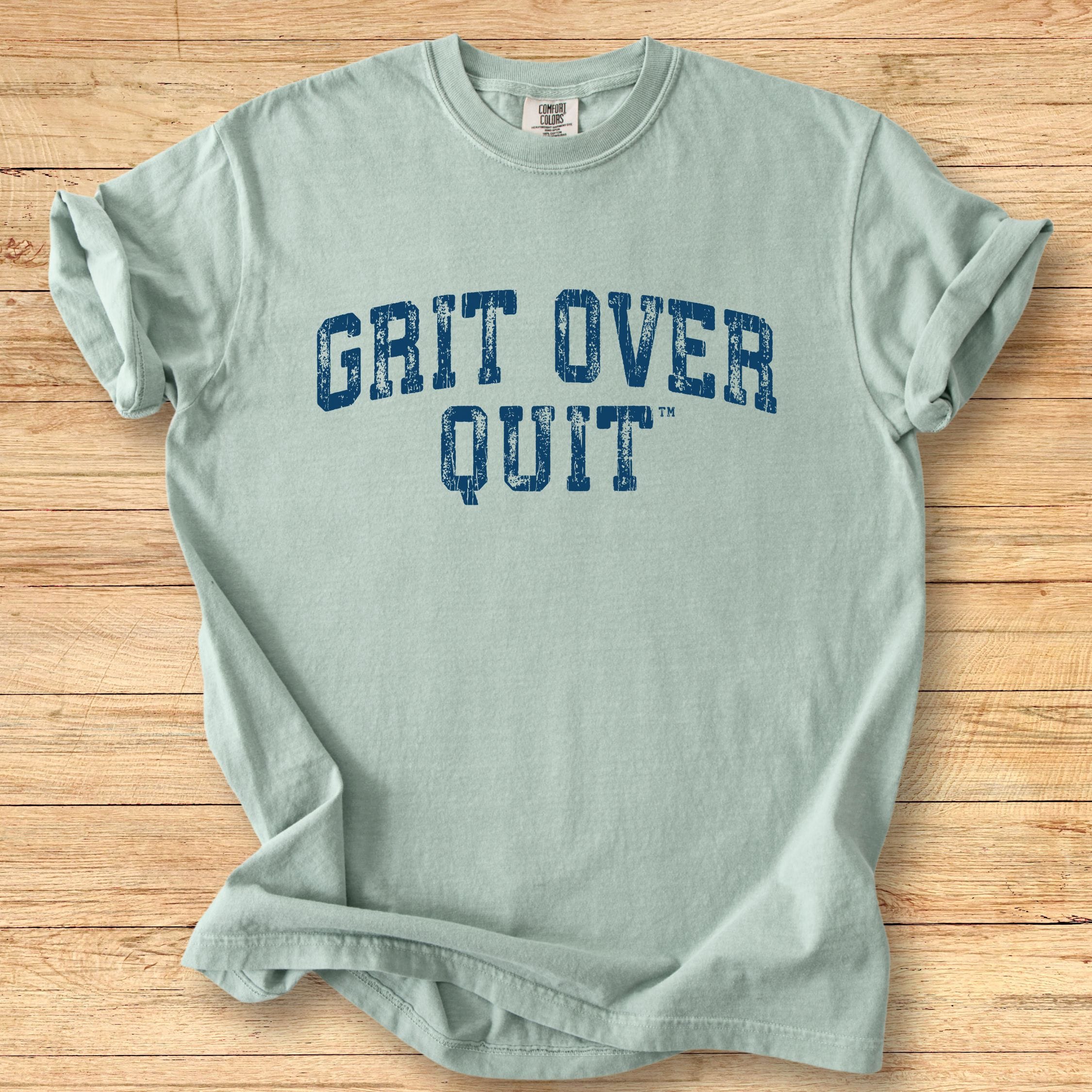 Grit Over Quit Arch - Premium Tee