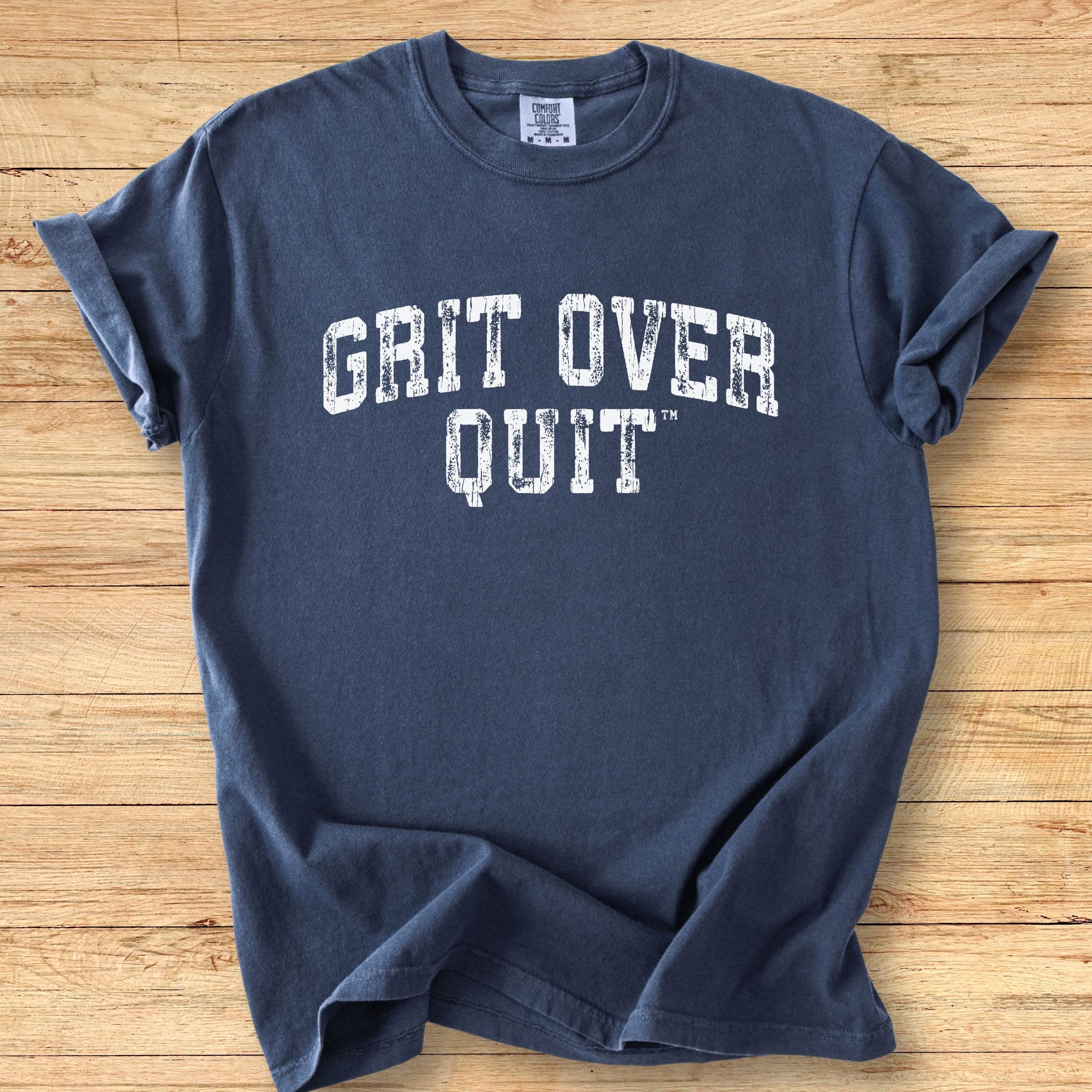 Grit Over Quit Arch - Premium Tee