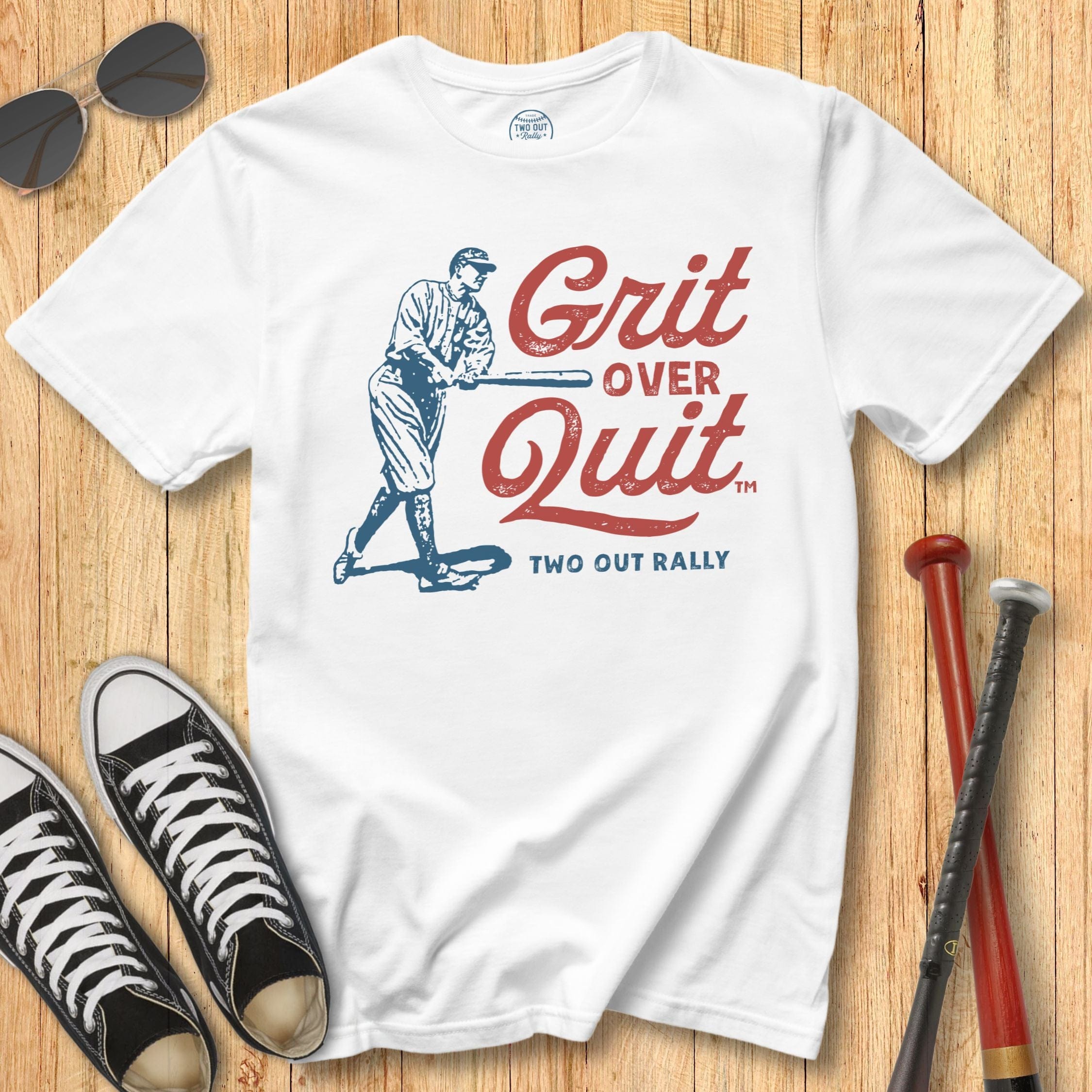 Vintage Grit Over Quit Batter Tee
