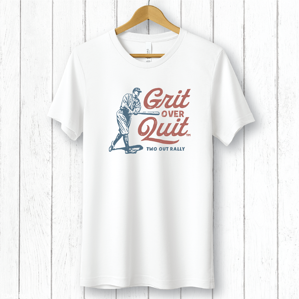 Vintage Grit Over Quit Batter Tee