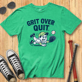 Grit Over Quit Fielding Mascot Tee