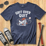 Grit Over Quit Fielding Mascot Tee