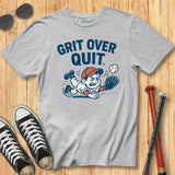 Grit Over Quit Fielding Mascot Tee