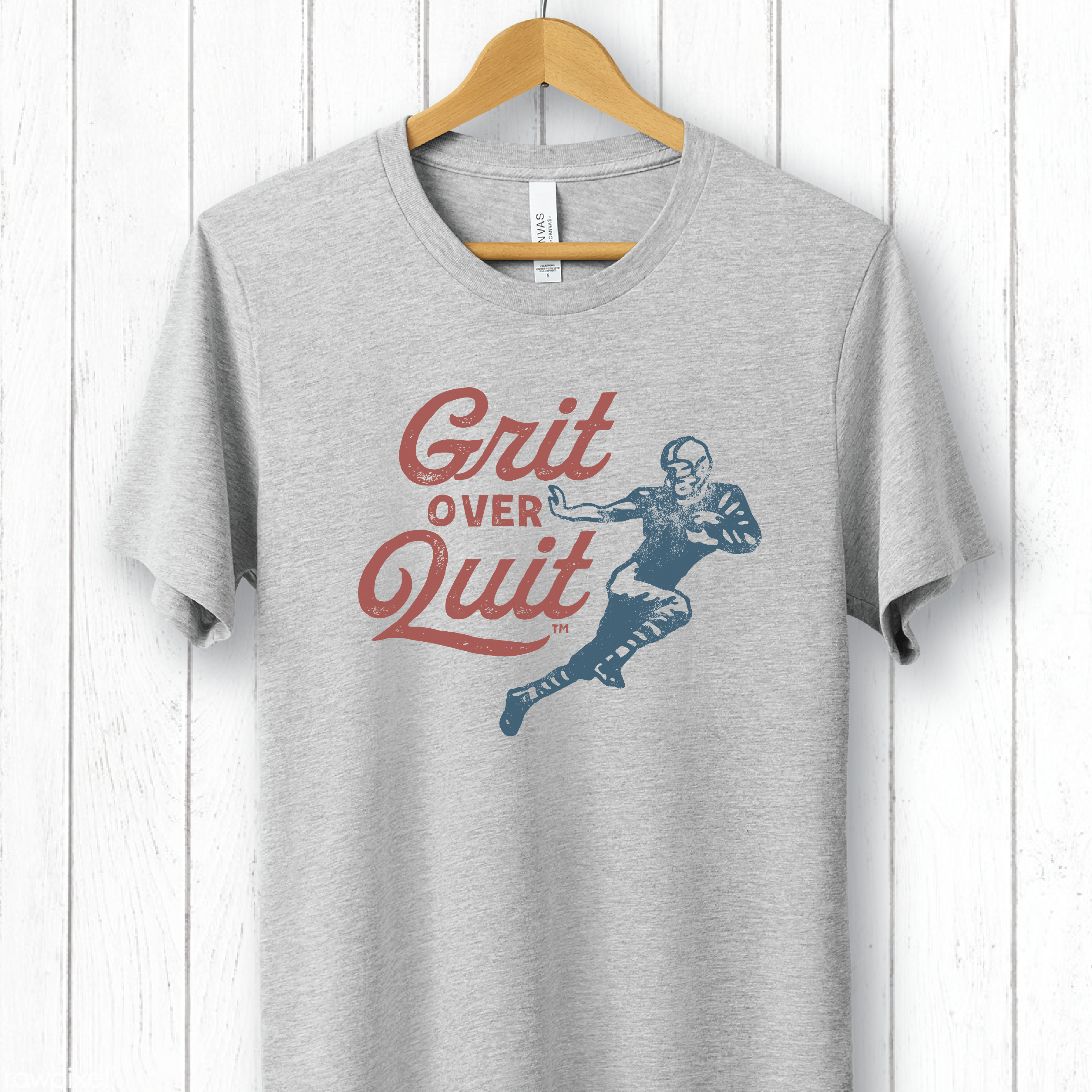 Grit Over Quit Football Tee