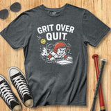 Grit Over Quit Girl Mascot Tee