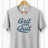 Grit Over Quit Script Stack Tee