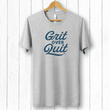 Grit Over Quit Script Stack Tee