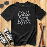 Grit Over Quit Stacked Script Tee