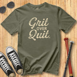 Grit Over Quit Stacked Script Tee