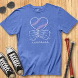 Handheld Softball Heart Tee