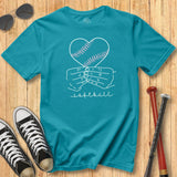 Handheld Softball Heart Tee
