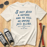 Hot Dog & Ump Vintage Script Tee