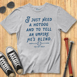 Hot Dog & Ump Vintage Script Tee