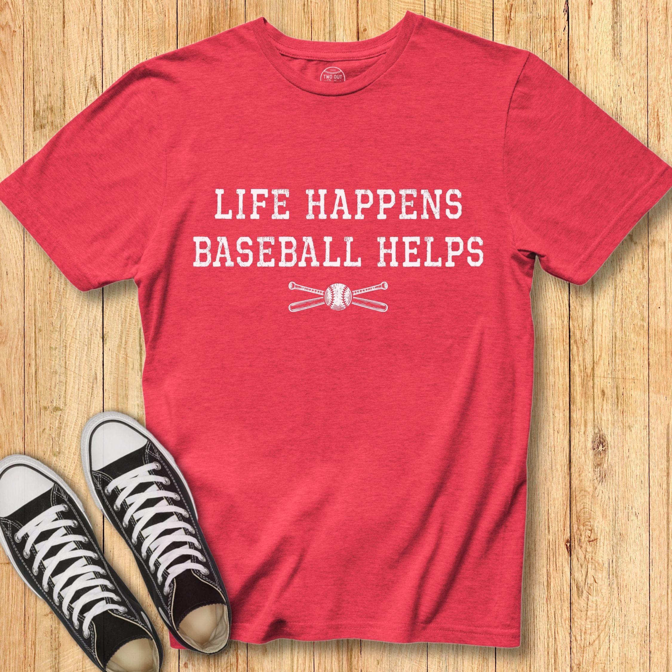 Life Happens Baseball Tee