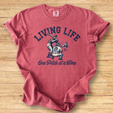 Living Life Batter Premium Tee