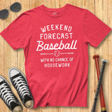 Old School Baseball Forecast Housework Tee