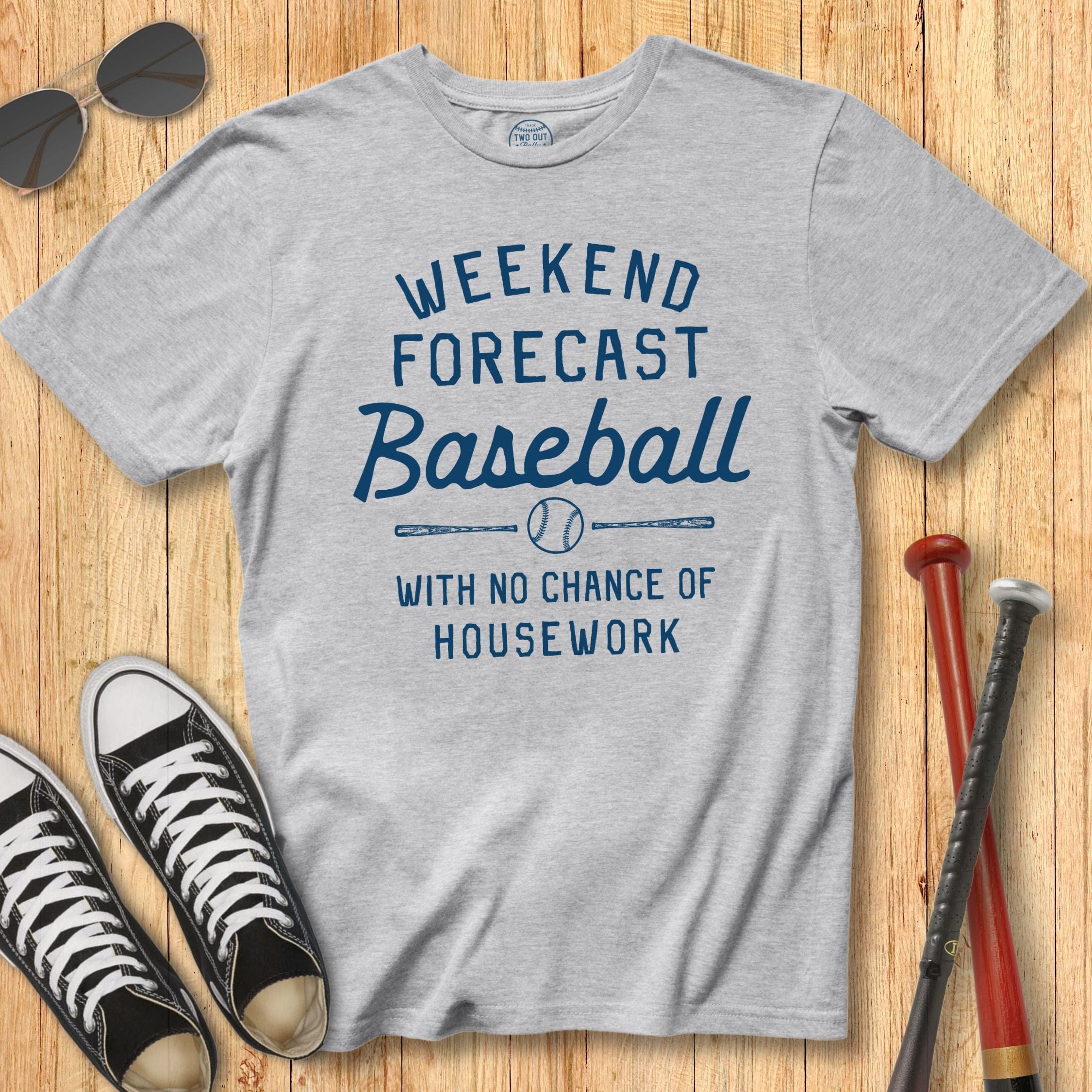 Old School Baseball Forecast Housework Tee