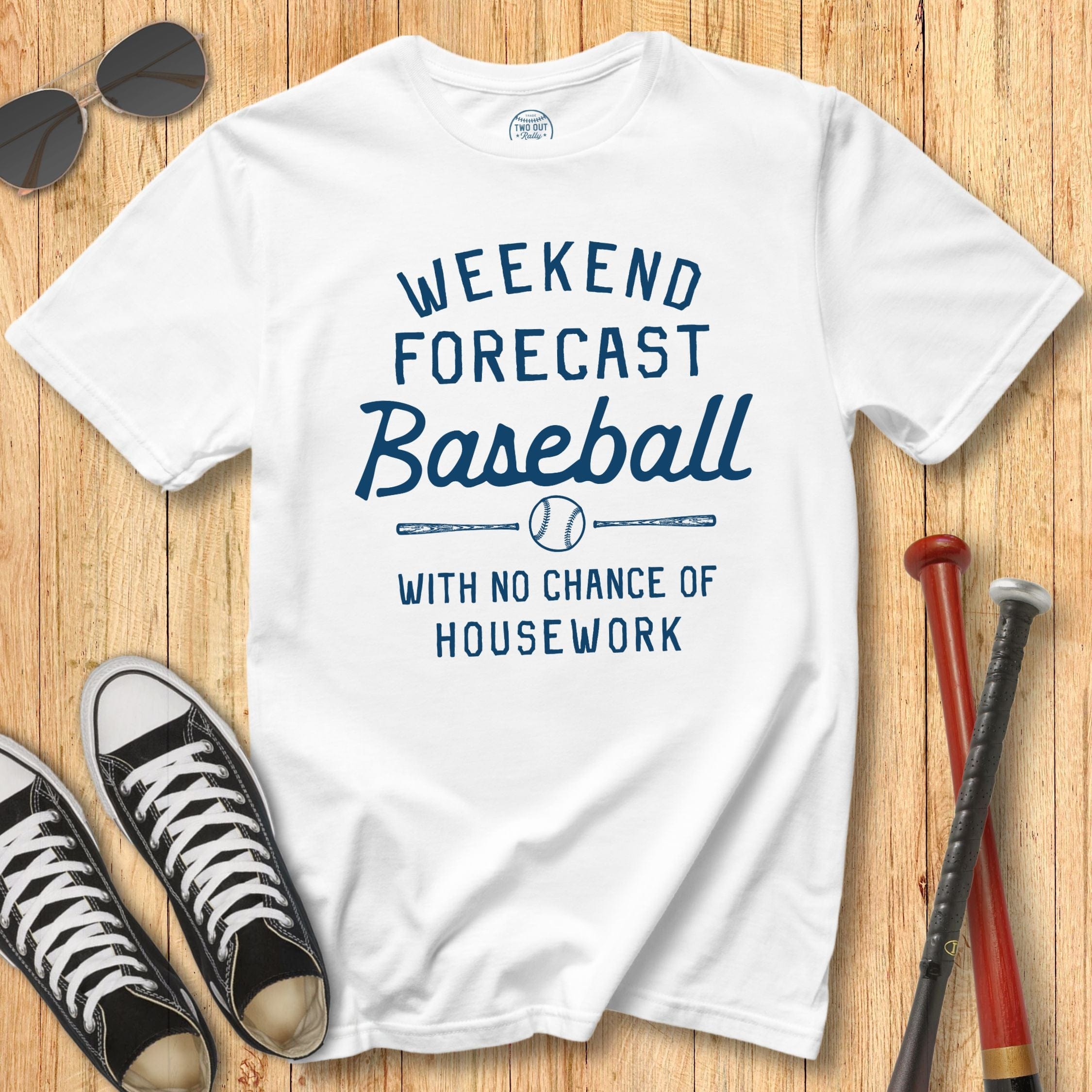 Old School Baseball Forecast Housework Tee