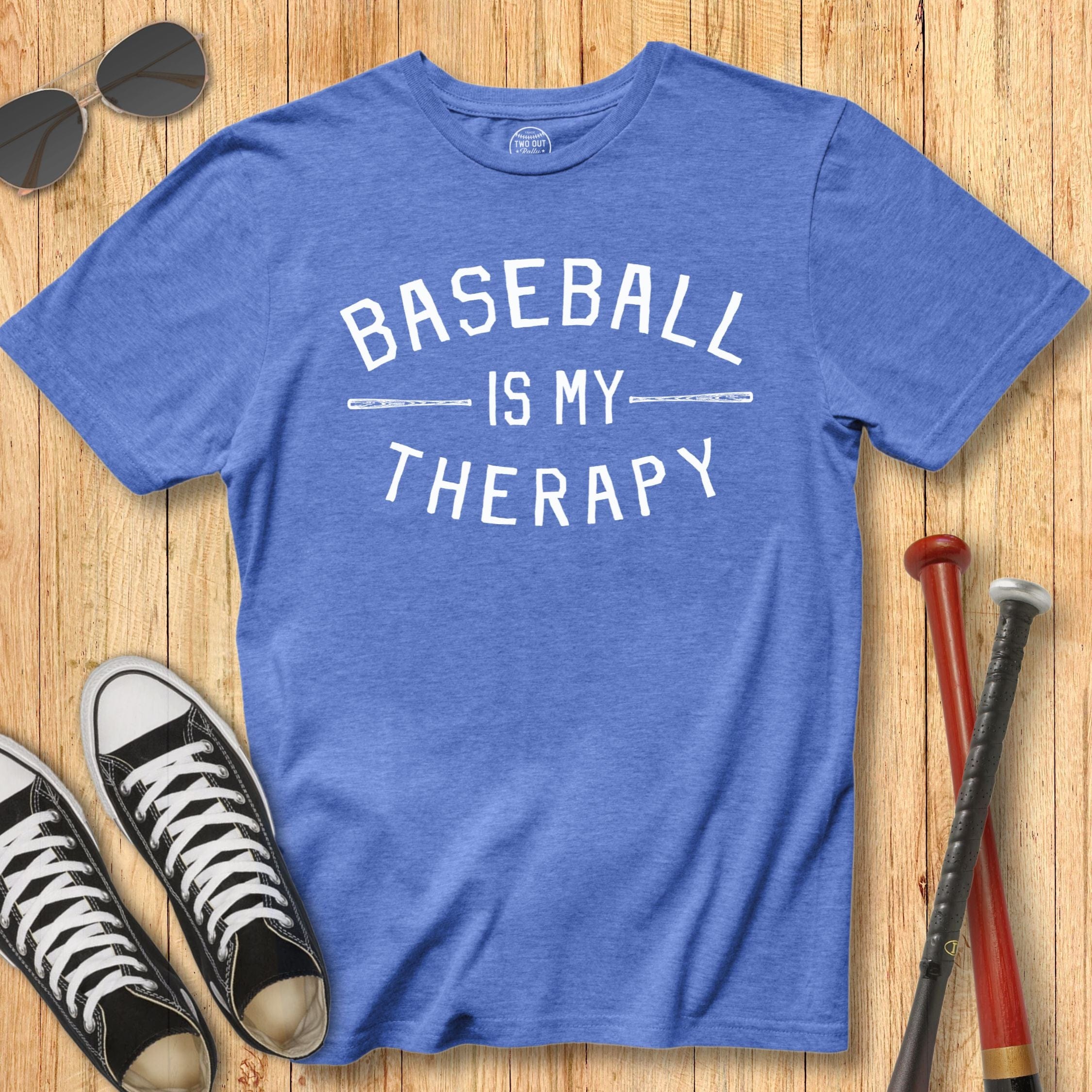Old School Baseball Therapy Tee