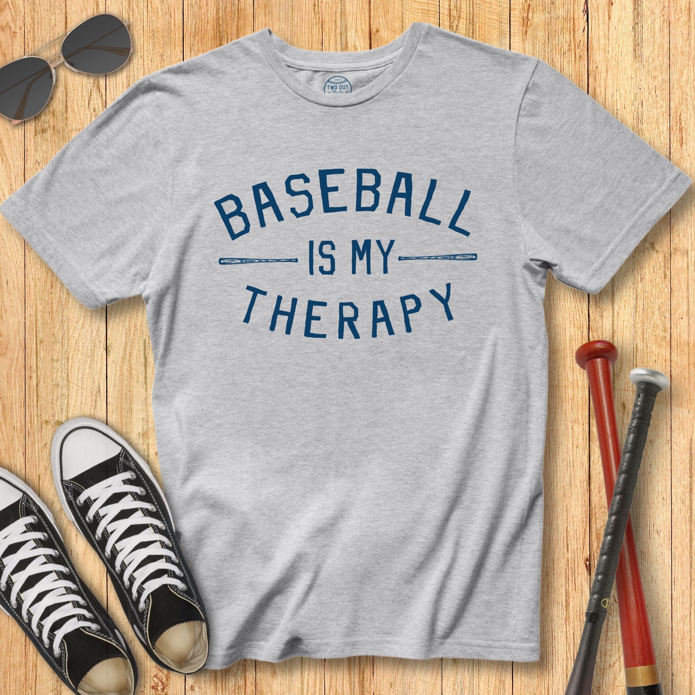 Old School Baseball Therapy Tee
