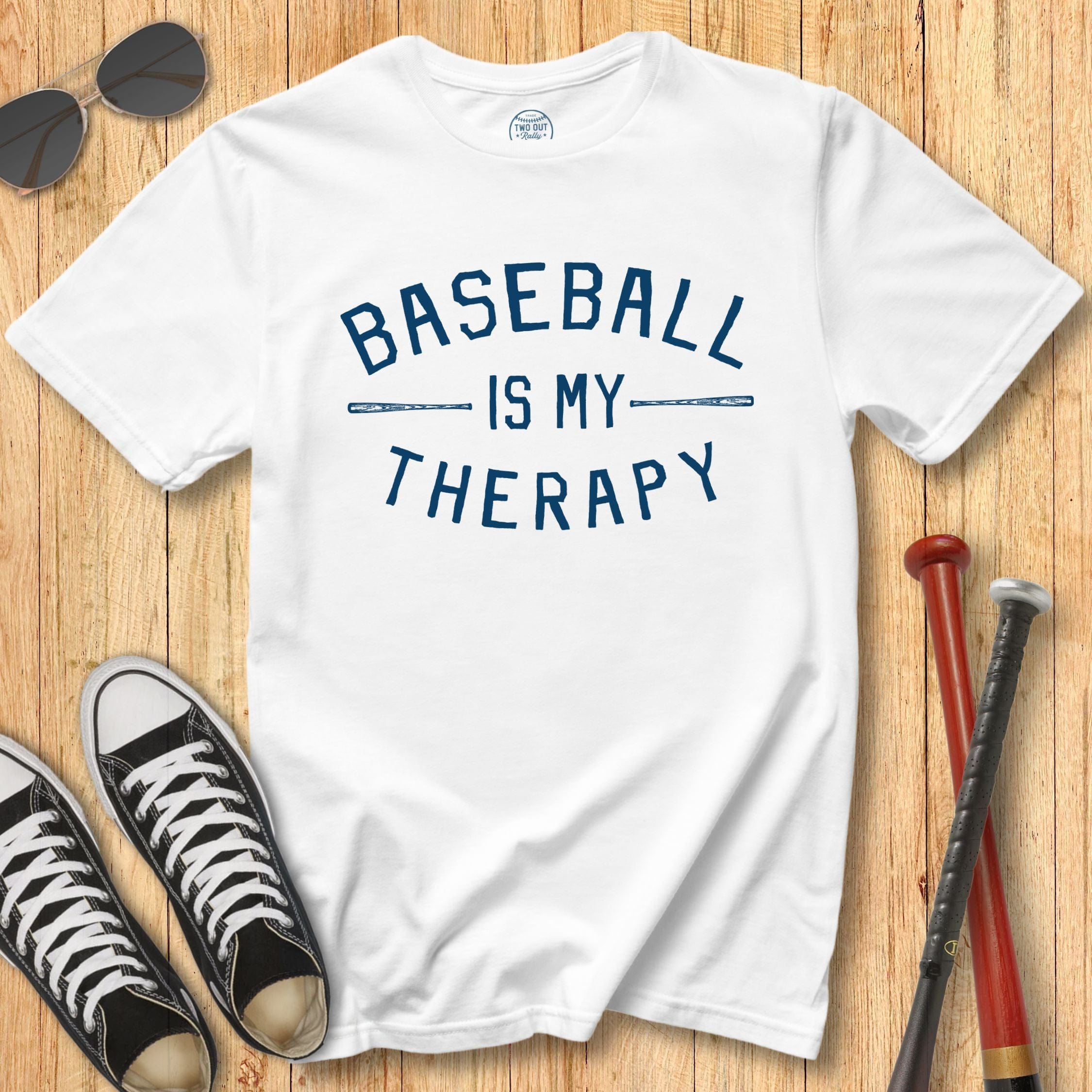 Old School Baseball Therapy Tee
