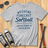 Old School Softball Forecast Housework Tee