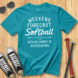 Old School Softball Forecast Housework Tee