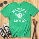 Peace Love Baseball Mascot Tee